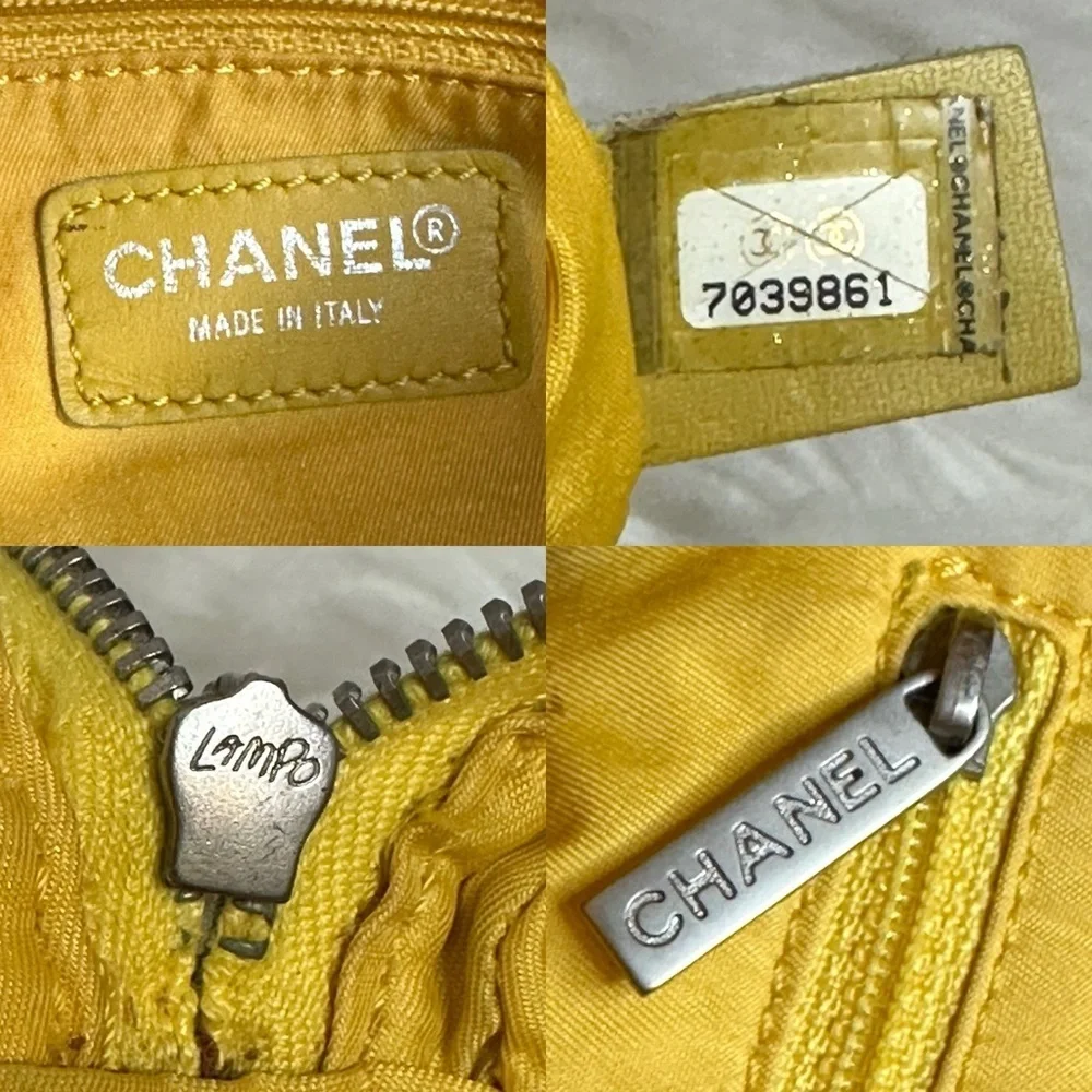 💯Authentic Chanel Travel Line Zip Shoulder Bag Nylon Small🍀